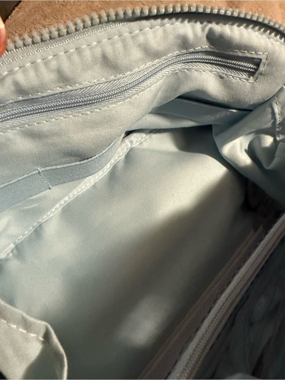 Quilted Light Blue Cosmetic Travel Case - Picture 5 of 6